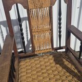 Vintage armchair in braided ropes