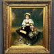 Portrait of a flower girl in a beautiful baguette frame.