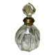 Large antique decanter for spirits – cut glass and silvered neck
