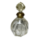 Large antique decanter for spirits – cut glass and silvered neck
