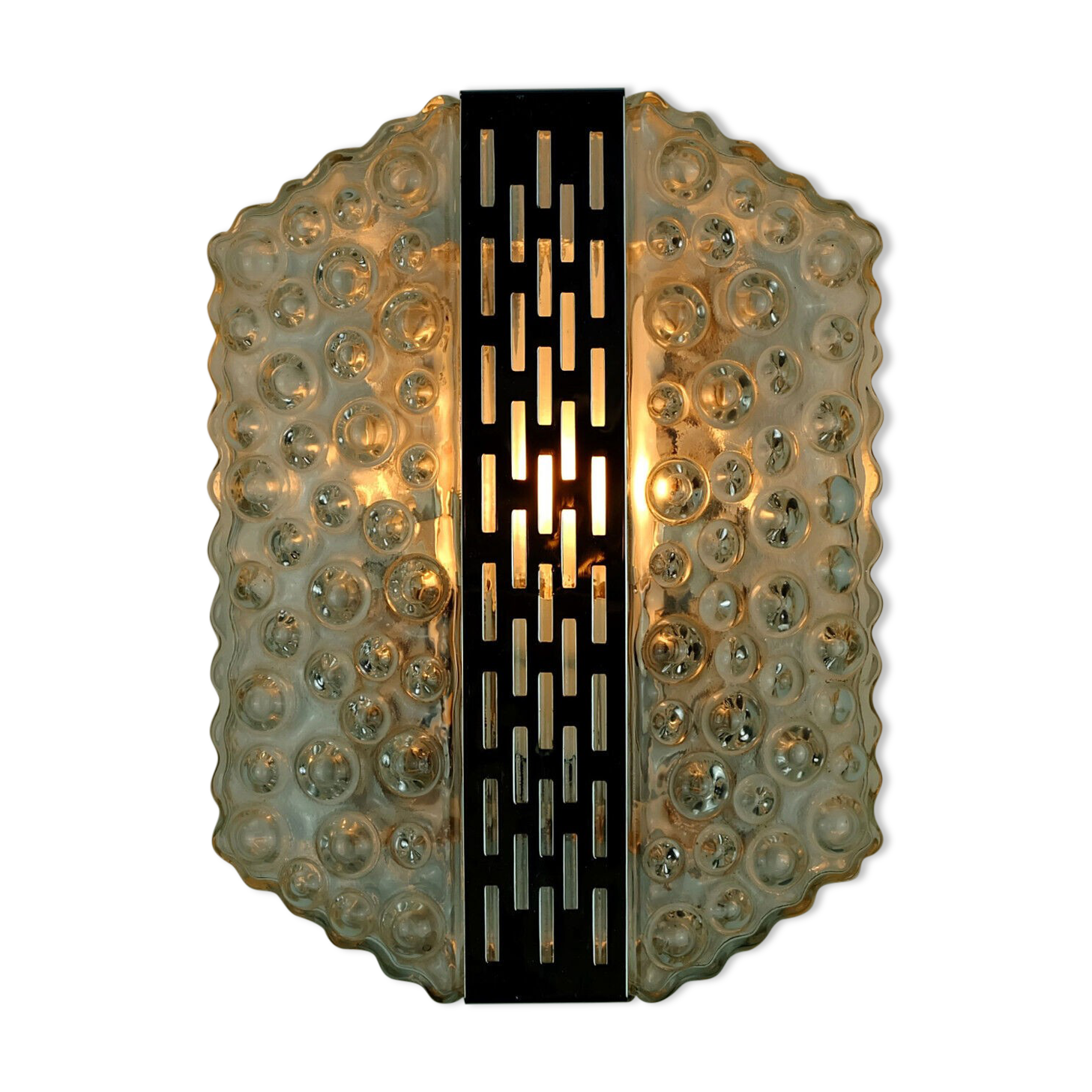 Applique en verre et chrome 1960/70