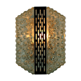 Applique en verre et chrome 1960/70