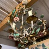 Lustre en fer forgé floral