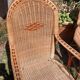 Set of 4 wicker and rattan armchairs