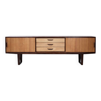 Vintage Mid-Century Danish Modern Wooden Sideboard with Drawers, 1970s
