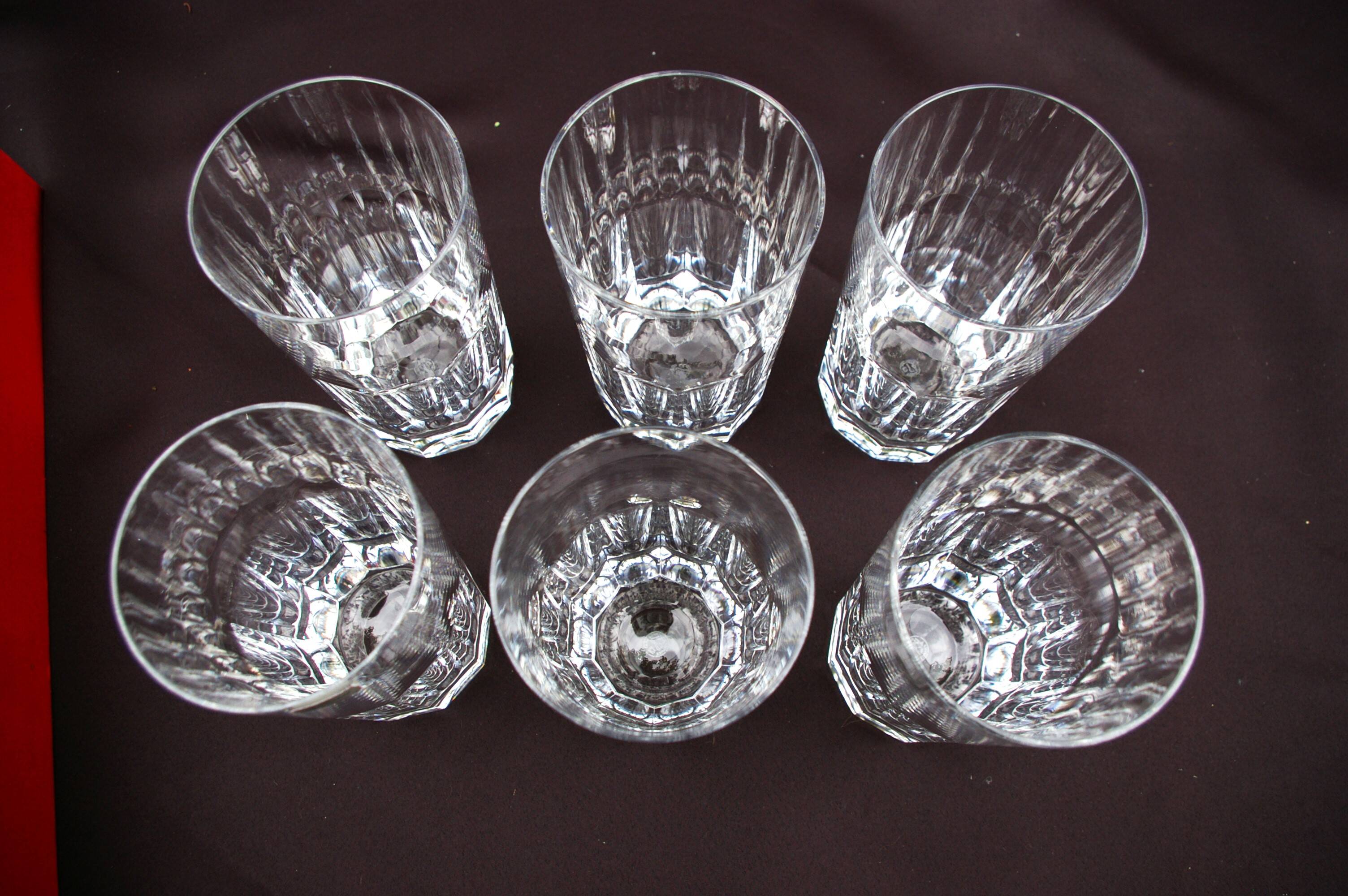 6 large glasses Cups Chopes Harcourt Crystal Baccarat - H 14,2cm