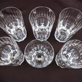 6 large glasses Cups Chopes Harcourt Crystal Baccarat - H 14,2cm