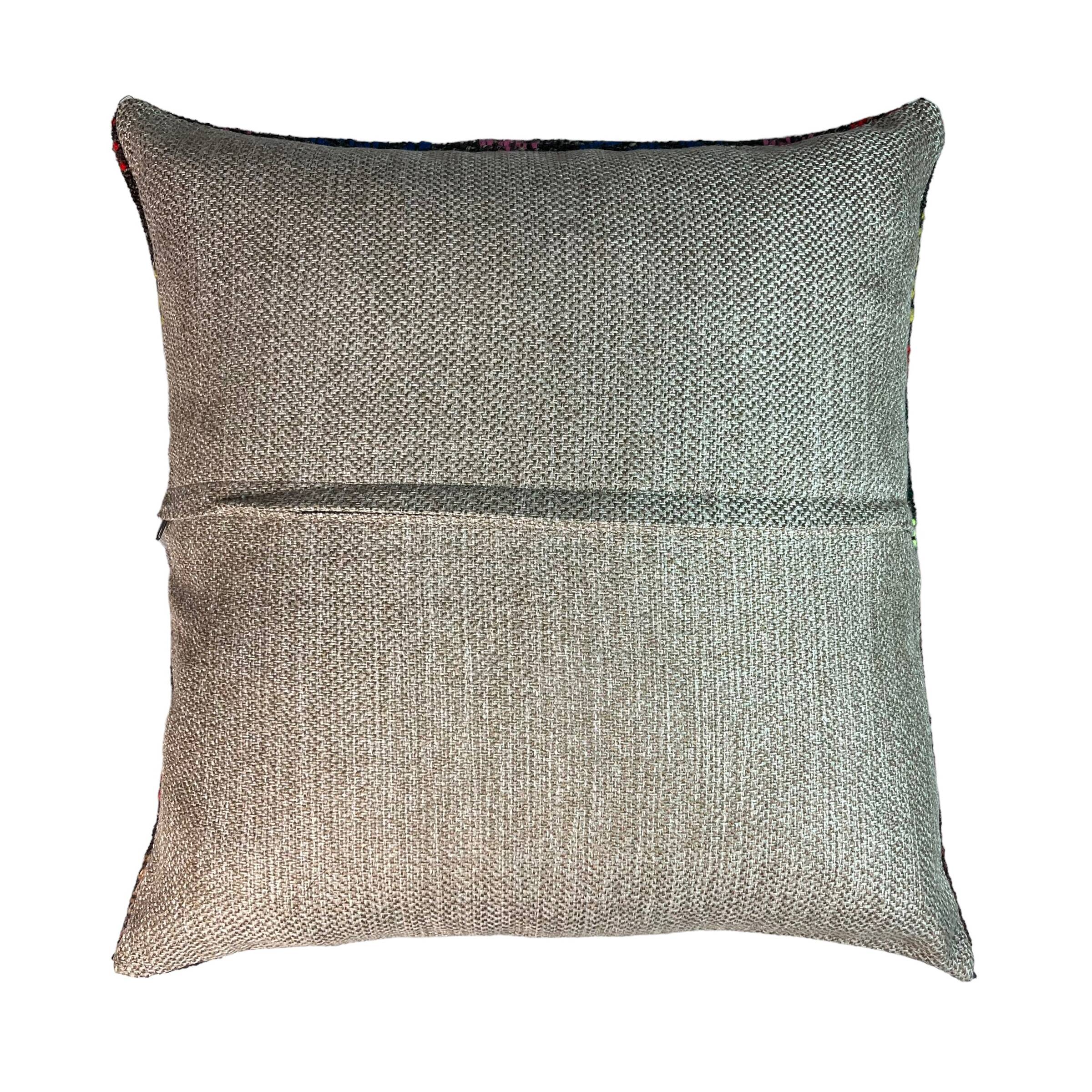 Vintage turkish kilim cushion cover , 55 x 55 cm