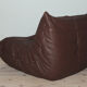Togo armchair in brown madras leather model designed by Michel Ducaroy 1973