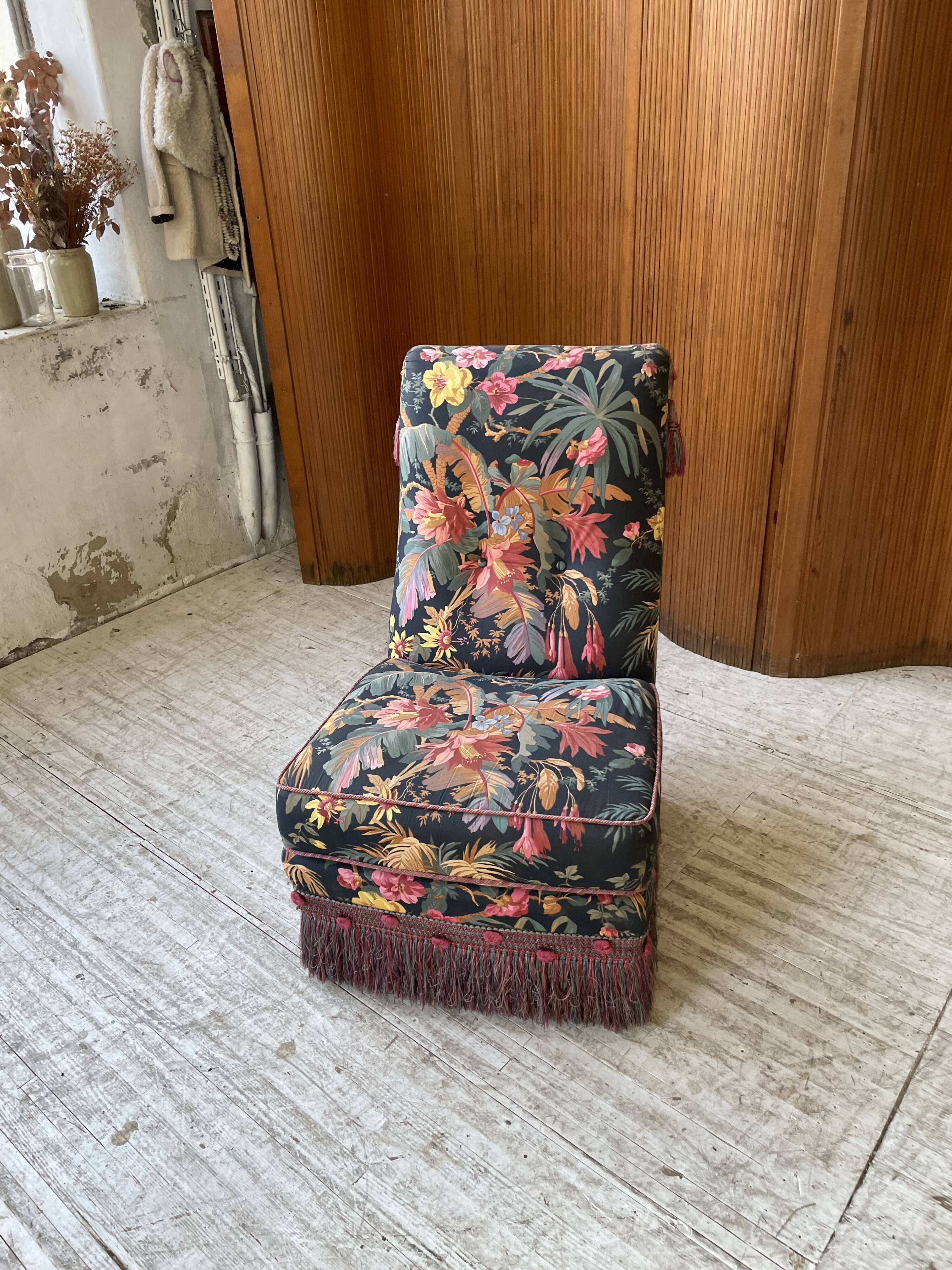 Jean Roche floral armchair