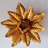 Plafonnier doré fleur
