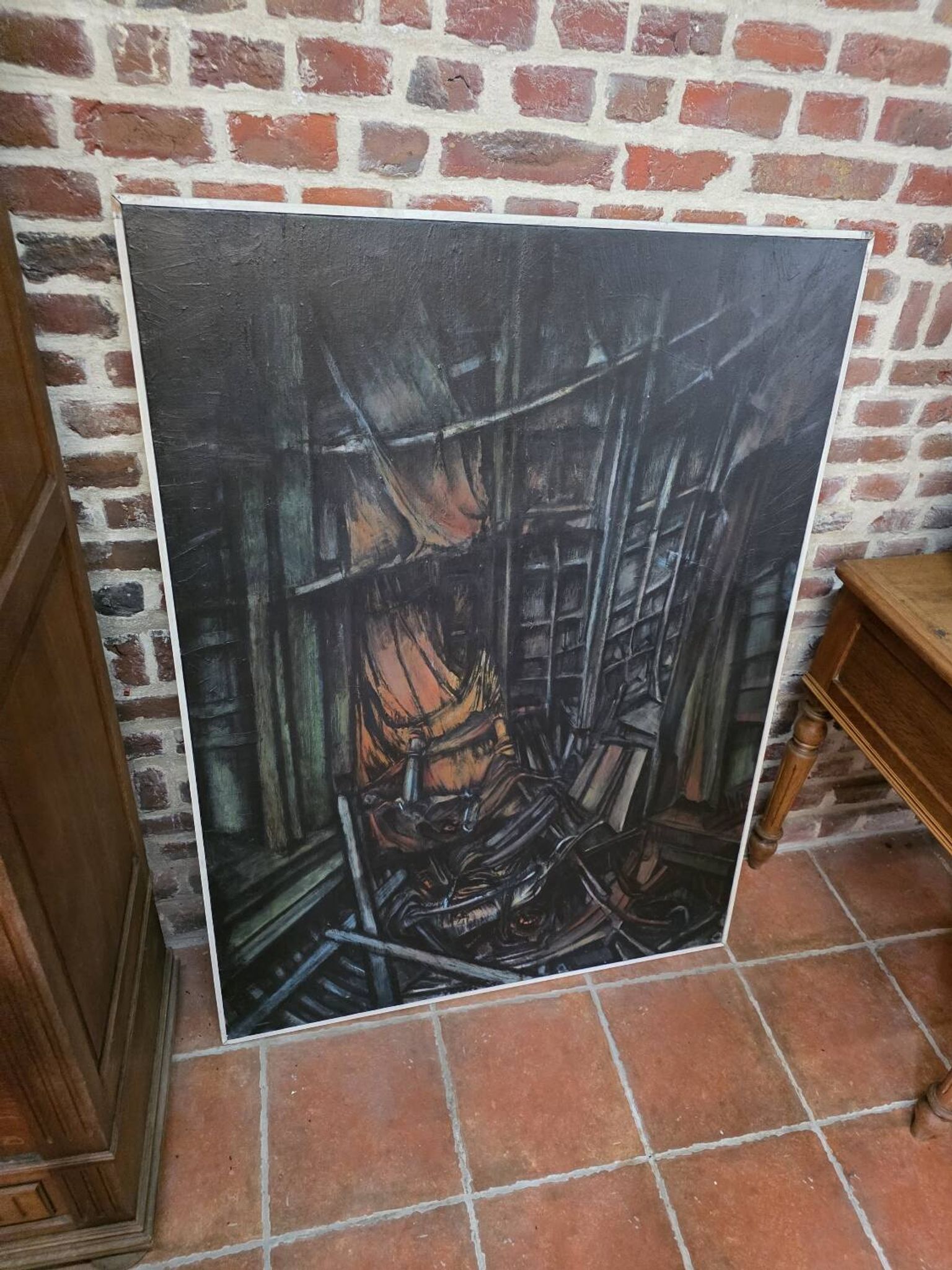 Tableau huile sur toile des années 50/70