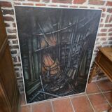 Oil painting on canvas from the 50s/70s