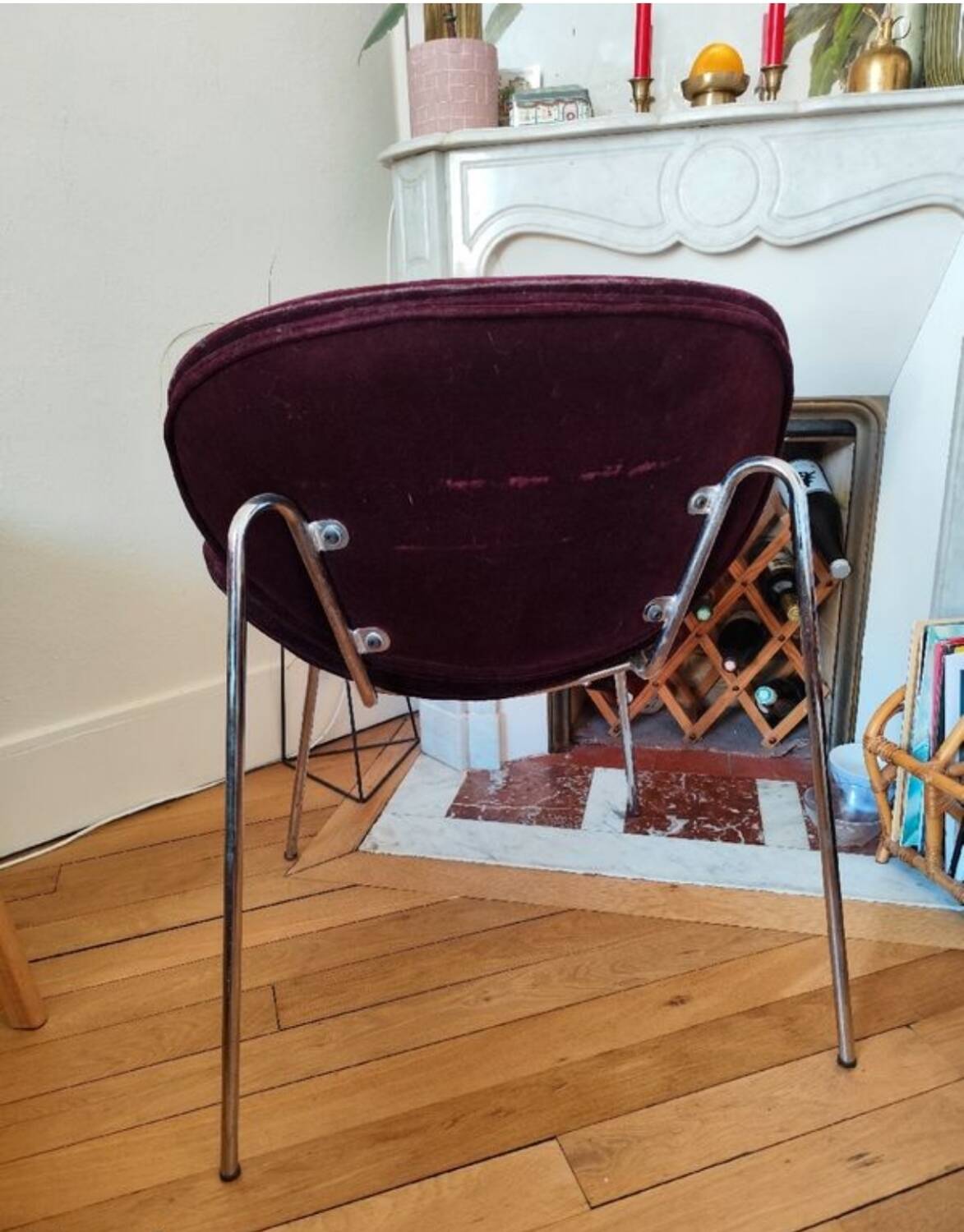 Velvet armchair
