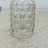 Miniature glass pitcher, geometric transparent