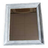 Mirror Patinated white wood frame