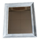 Mirror Patinated white wood frame