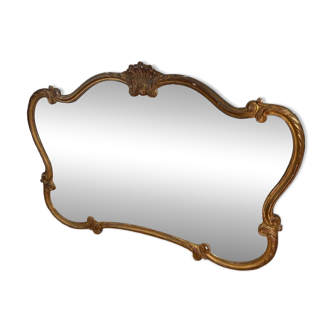 Antique gilded old mirror
