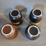 4 tasses à café en grès