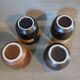 4 stoneware coffee cups