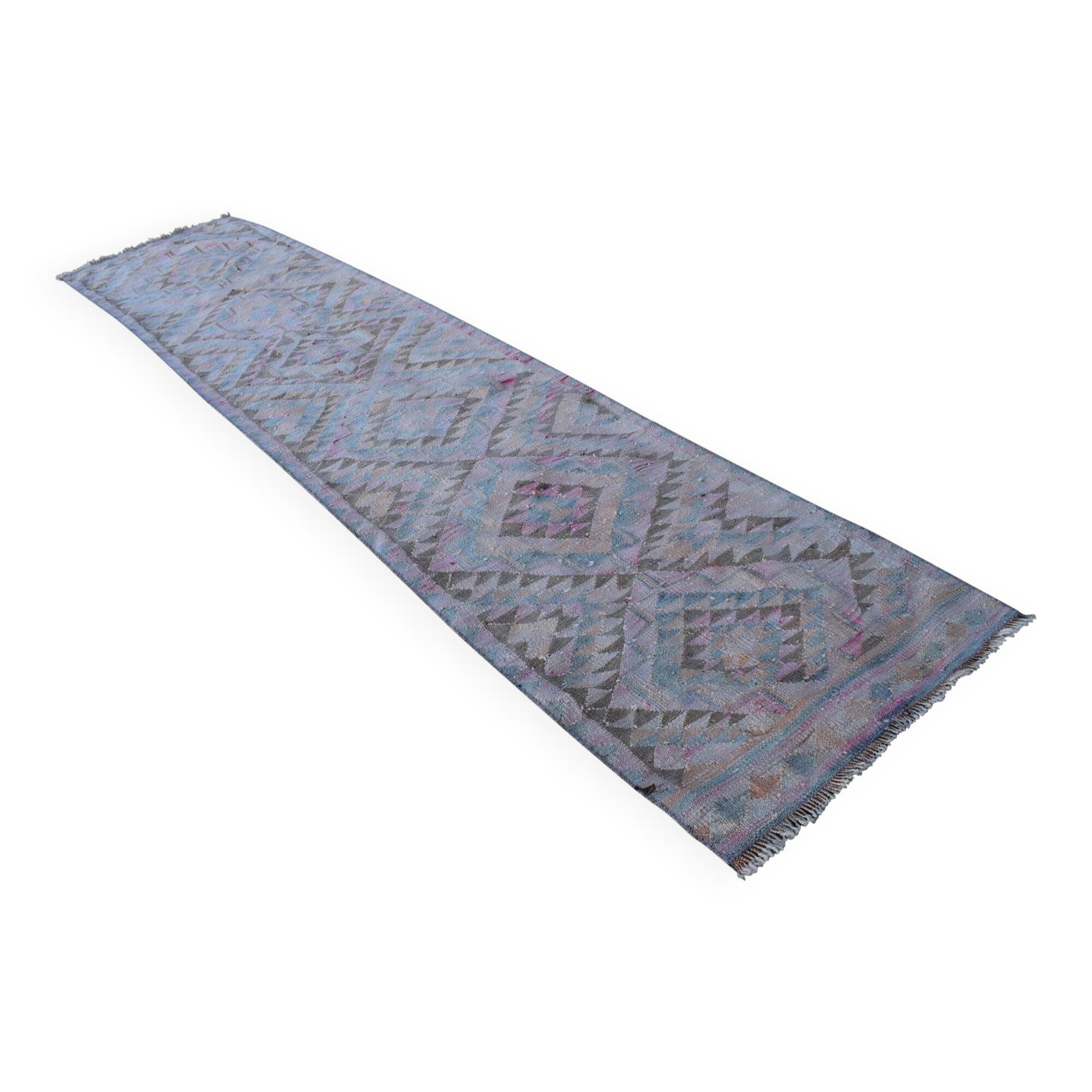 Vintage Turkish hallway rug 76x350 cm
