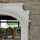 Antique white mirror 218.5cm/123.5cm Napoleon III period fireplace mirror