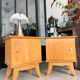 Vintage bedside table with tapered legs
