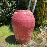 Ancient terracotta pottery jar from the 19th century