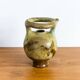 Green enamelled circular sandstone amphorae - Work Francais - Circa 1960