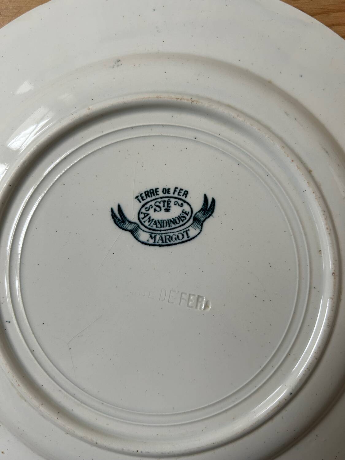 Set of 6 mismatched antique dinner plates