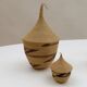 Set of 5 vintage tutsi rwanda rattan decorative lidded pots 1970s
