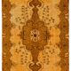 Overdyed Wool Vintage Handmade Carved Rug 168 cm x 282 cm