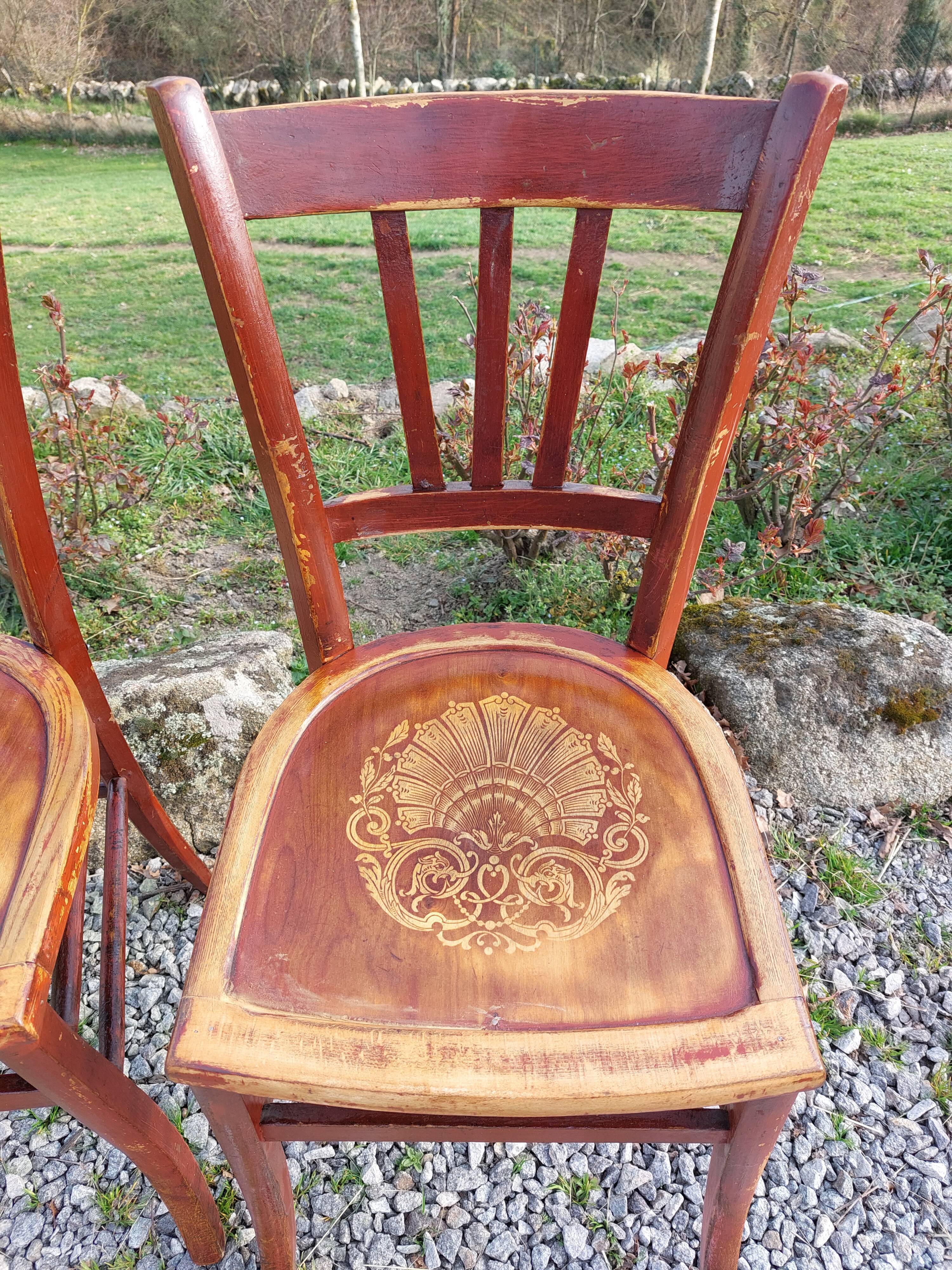 Bistro chairs with patterns