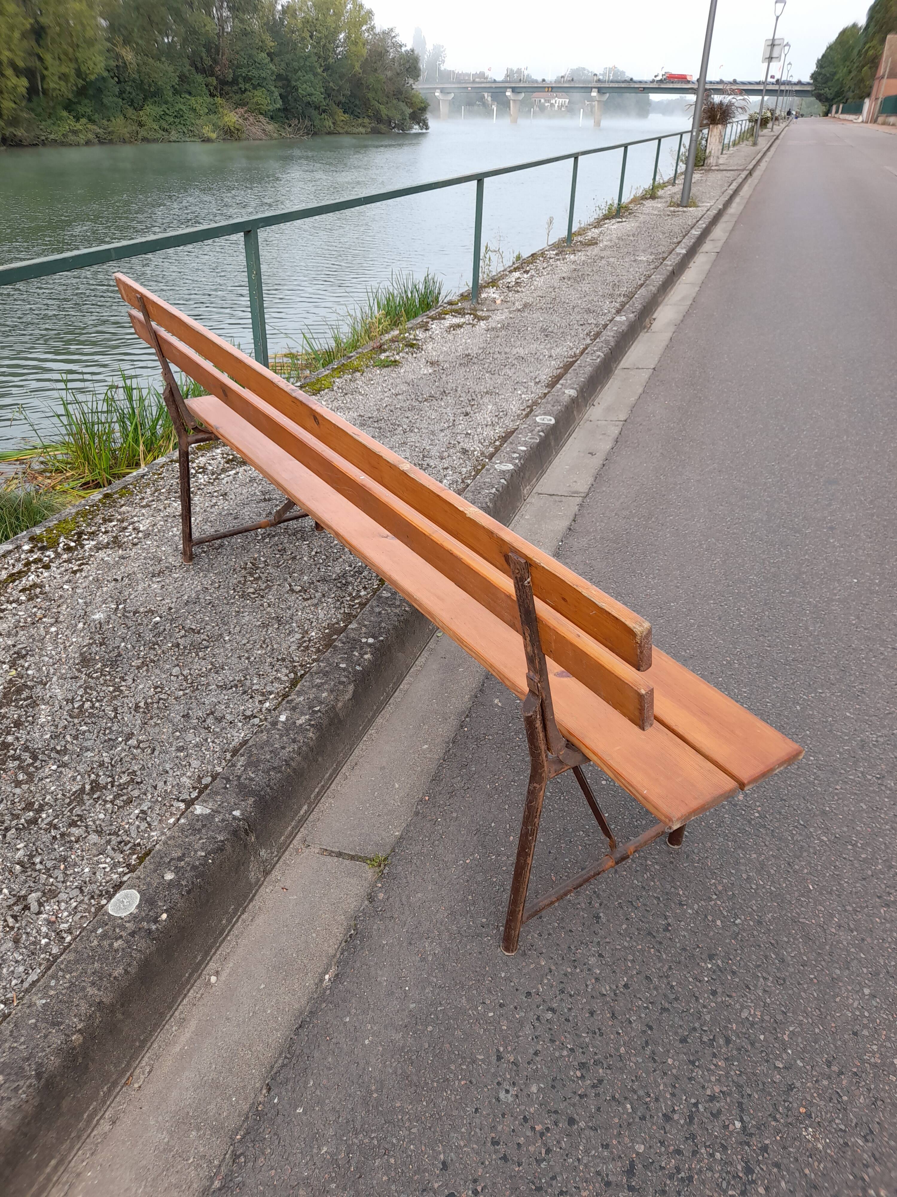 Folding bench from a 1950s café.