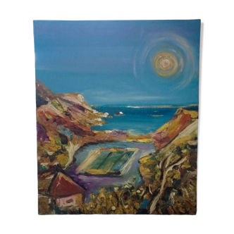 Painting by Zaza Noah "The Salt Flats"