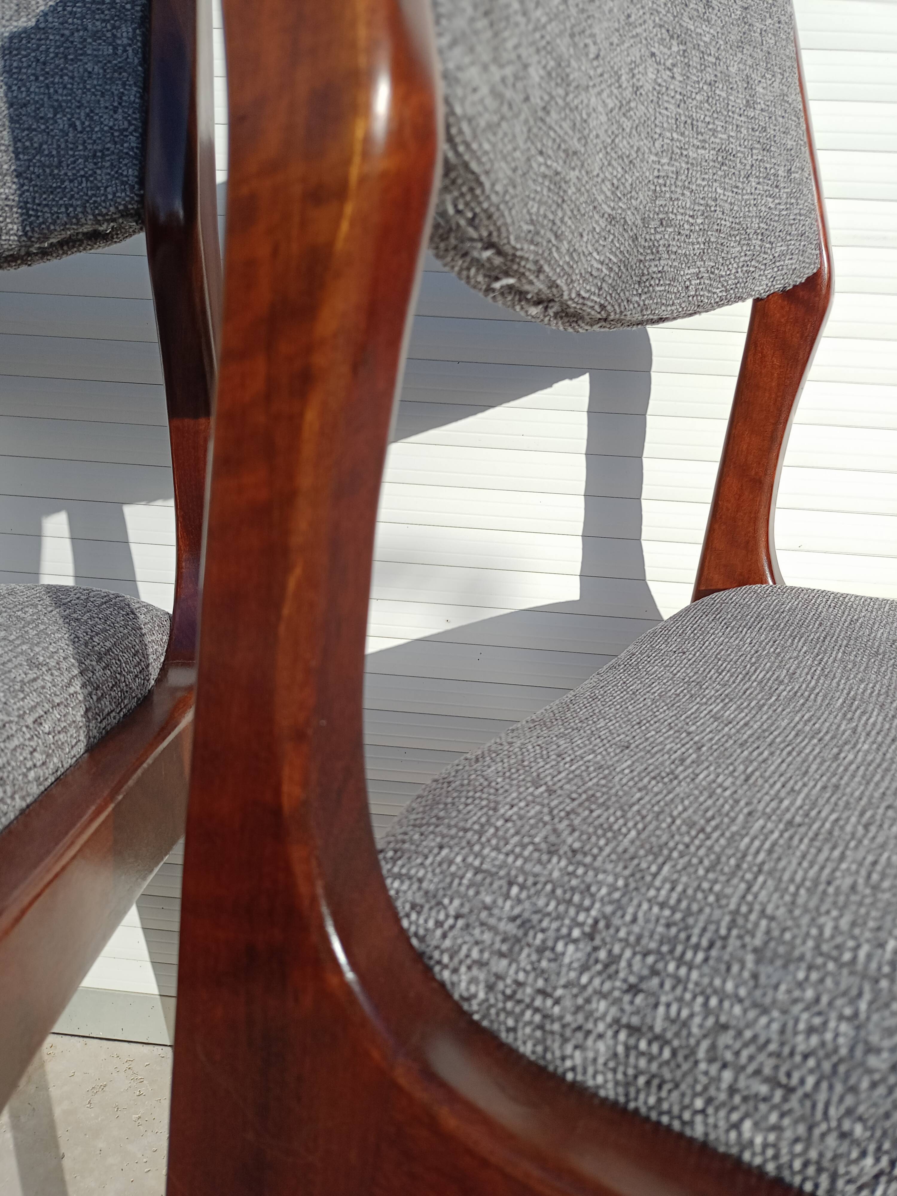 Scandinavian design chairs in rosewood