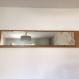 Trapezoidal mirror in solid oak