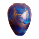 Blue and gold ceramic vase