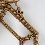 Large French octagonal gilded wooden mirror in Louis XVI style