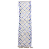Carpet Berber corridor blue diamond 80x305 cm