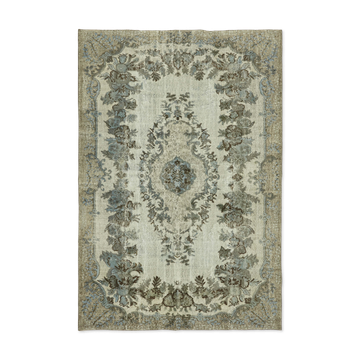 Tapis fait à la main hi-low pile anatolian 1980s 195 cm x 283 cm tapis bleu