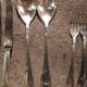 98-piece silver metal cutlery set