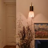 La Murrina Murano glass floral organic shape tulip pink wall sconce on golden base light hand-crafted glass vintage lightning art deco lamp