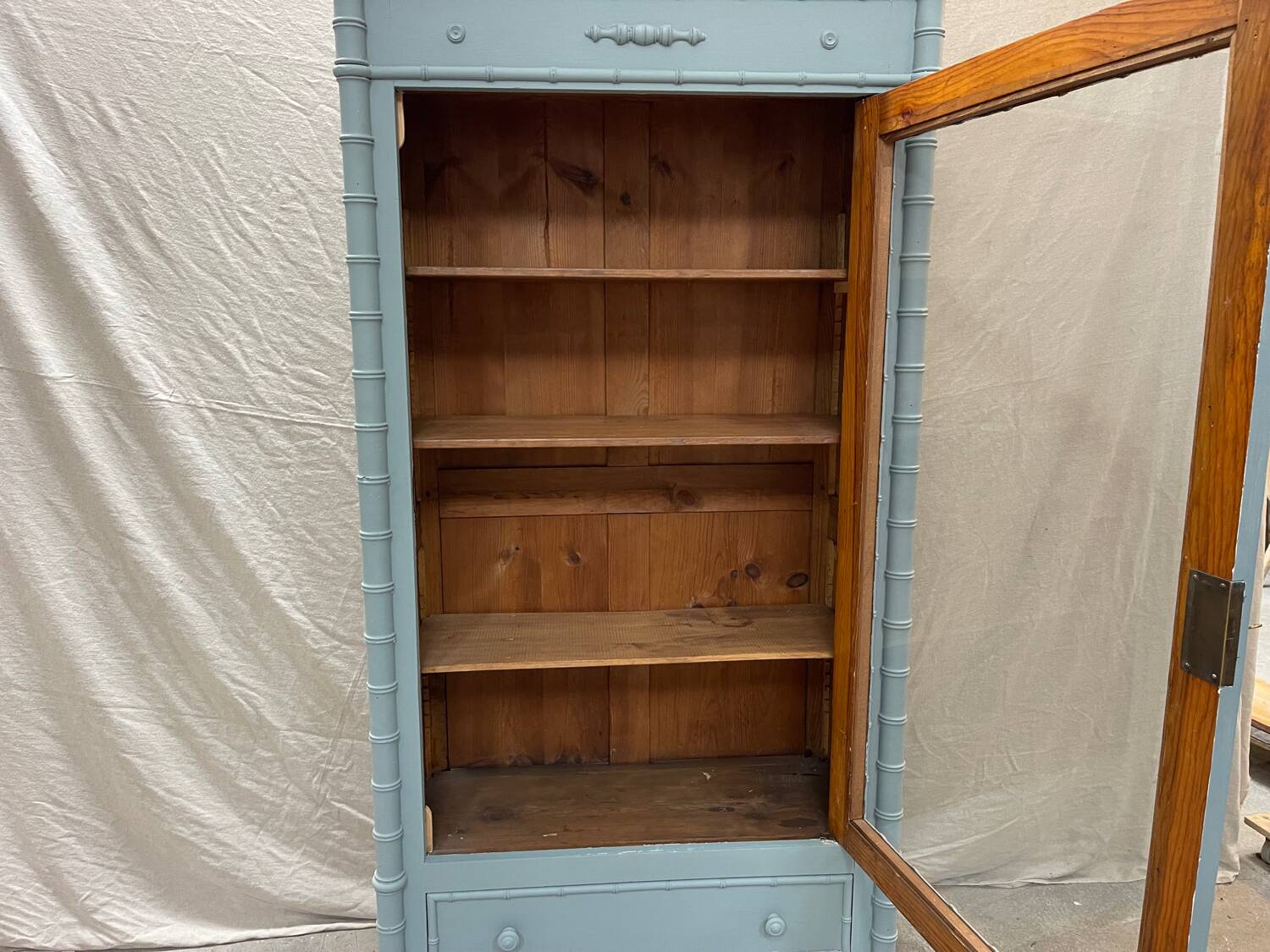 Napoleon III bamboo bookcase