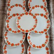 13 assiettes plates vintages Moulin des Loups