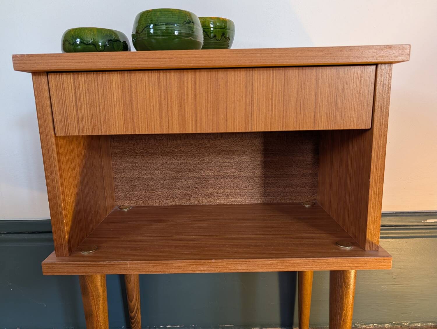 70s Scandi Icon: Architectural & Functional Nightstand