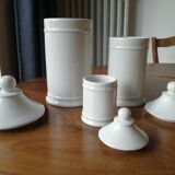 19th century white porcelain pharmacy pots.