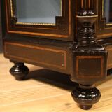 19th century English inlaid display cabinet