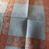 Set of twelve apricot damask cotton napkins days 25 x 26 cm