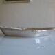 Flat basket cup in silver metal